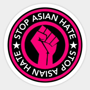 Stop Asian Hate - fuchsia fist Sticker